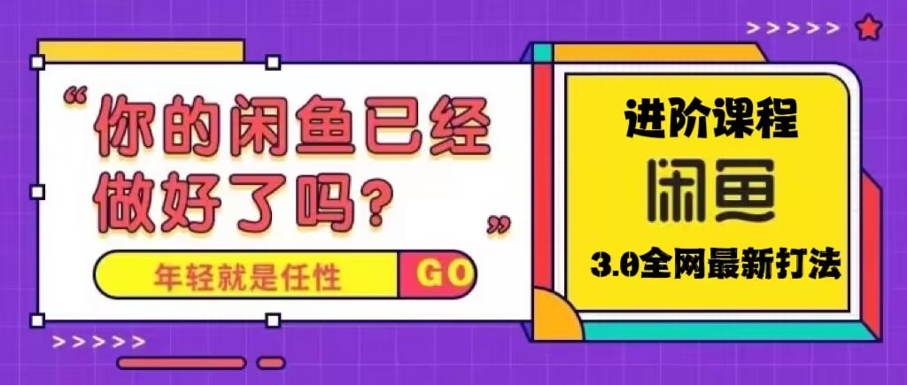 火爆全网的咸鱼玩法进阶课程，单号日入1K的咸鱼进阶课程-沐羽项目网