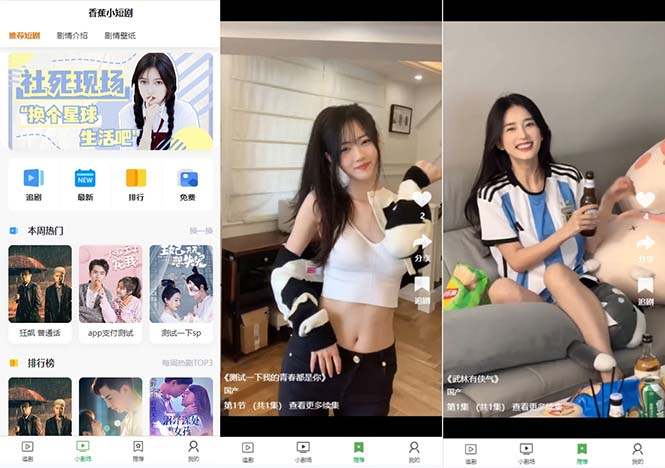 小剧场短剧影视系统源码 全开源 带支付收益+会员机制+代理推广等模式-沐羽项目网