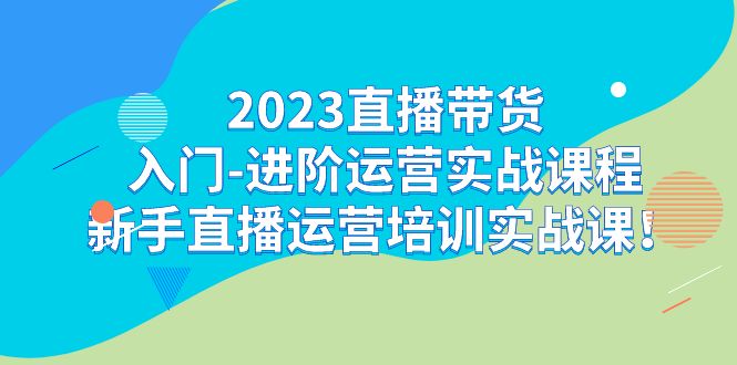 2023直播带货入门-进阶运营实战课程：新手直播运营培训实战课！-沐羽项目网