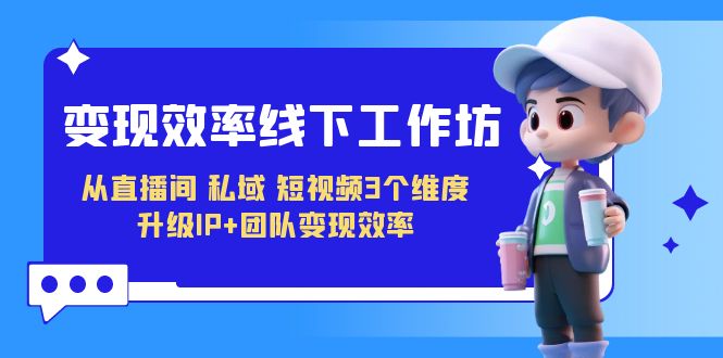 变现-效率线下工作坊，从直播间、私域、短视频3个维度 升级IP+团队变现效率-沐羽项目网
