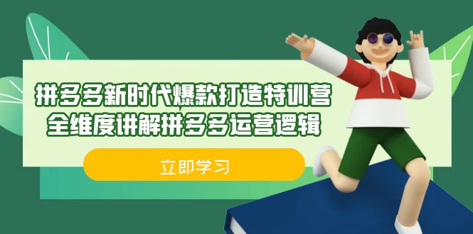拼多多·新时代爆款打造特训营，全维度讲解拼多多运营逻辑（21节课）-沐羽项目网