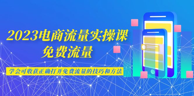 2023电商流量实操课-免费流量，学会可收获正确打开免费流量的技巧和方法-沐羽项目网