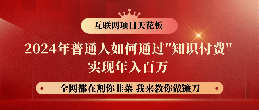 2024年普通人如何通过"知识付费"月入十万年入百万，实现财富自由-沐羽项目网