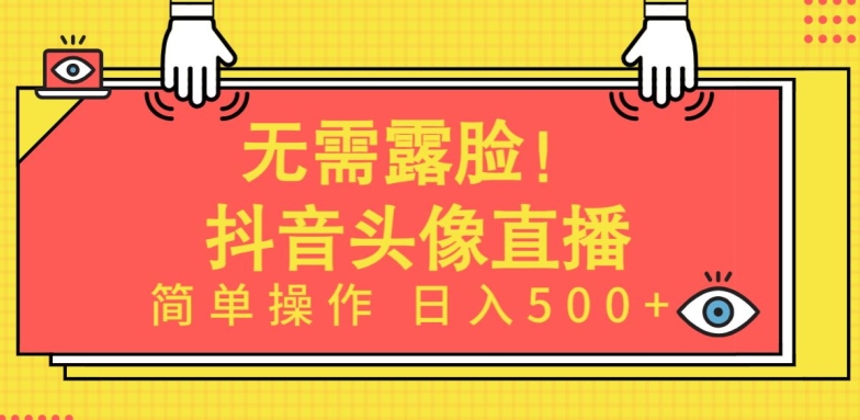 无需露脸，Ai头像直播项目，简单操作日入500+-沐羽项目网