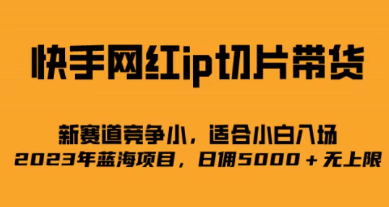 快手网红ip切片新赛道，竞争小事，适合小白 2023蓝海项目-沐羽项目网
