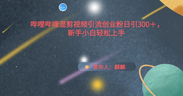哔哩哔哩混剪视频引流创业粉日引300+，新手小白轻松上手-沐羽项目网