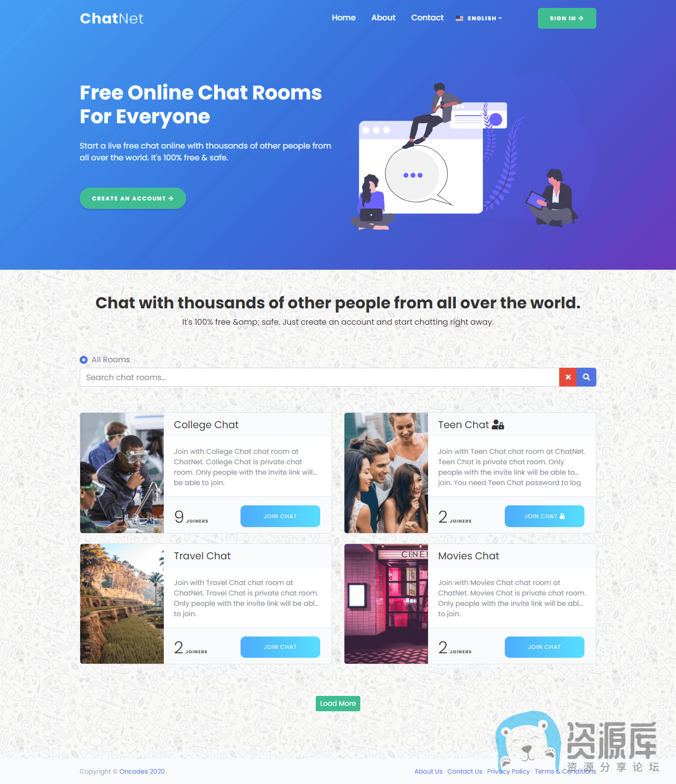 ChatNet -PHP聊天室和私人聊天程序 v1.9-沐羽项目网