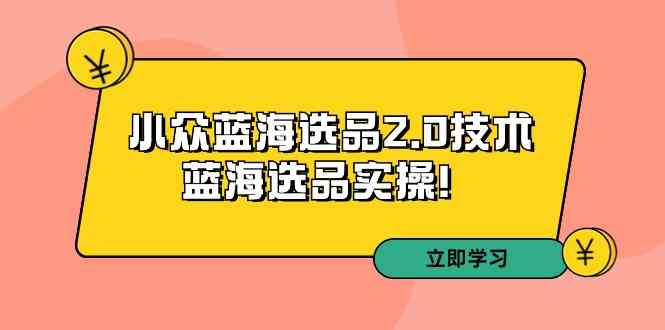 （9189期）拼多多培训第33期：小众蓝海选品2.0技术-蓝海选品实操！-沐羽项目网