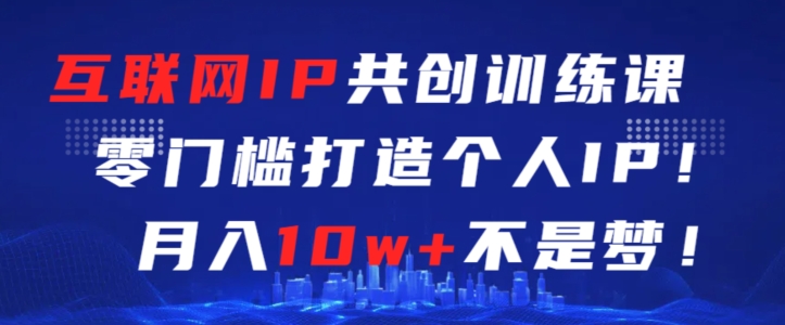 互联网IP共创训练课，零门槛零基础打造个人IP，月入10w+不是梦-沐羽项目网
