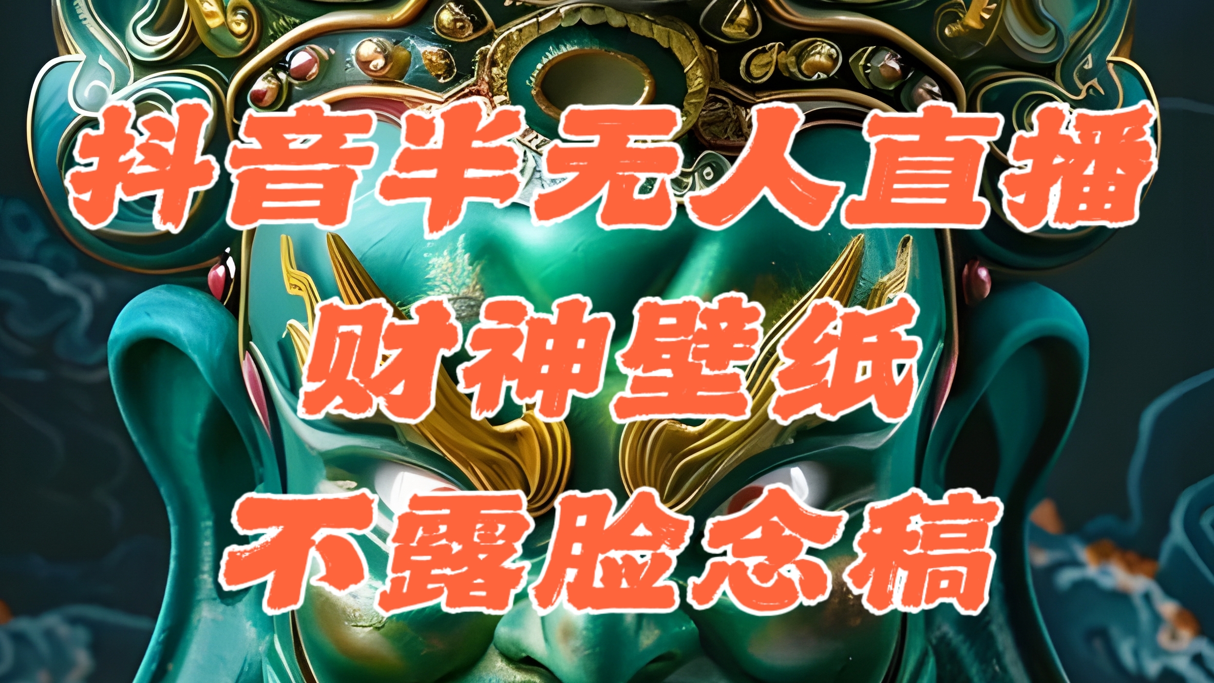 抖音半无人直播公会素材撸音浪，生肖财神AI图直播不露脸读稿，单日1000+-沐羽项目网