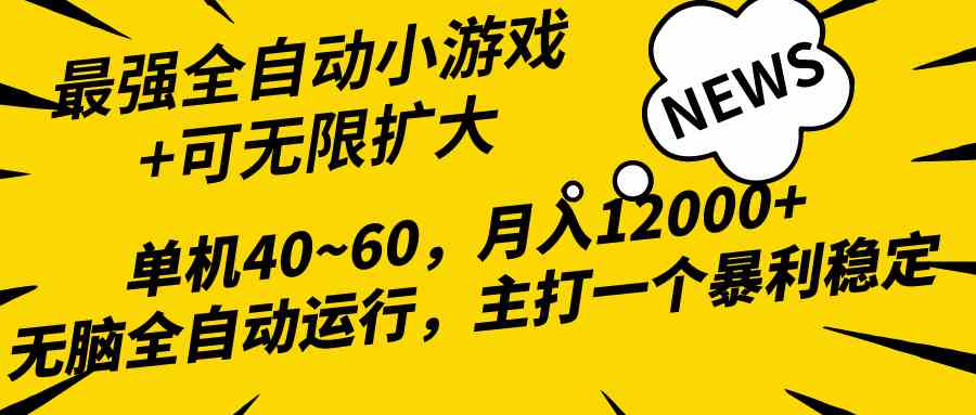 （10046期）2024最新全网独家小游戏全自动，单机40~60,稳定躺赚，小白都能月入过万-沐羽项目网