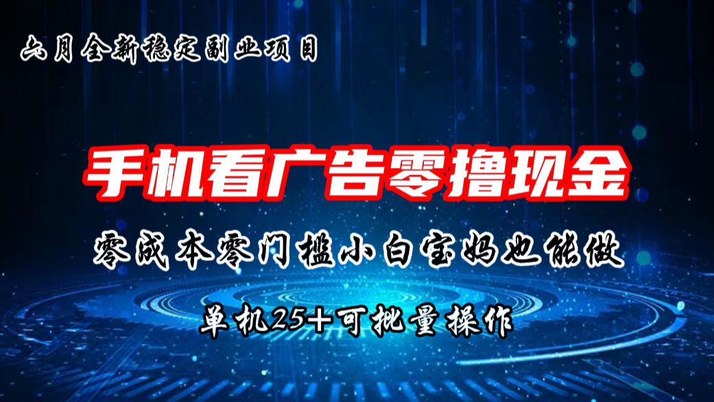 六月新项目，单机撸现金，单机20+，零成本零门槛，可批量操作-沐羽项目网
