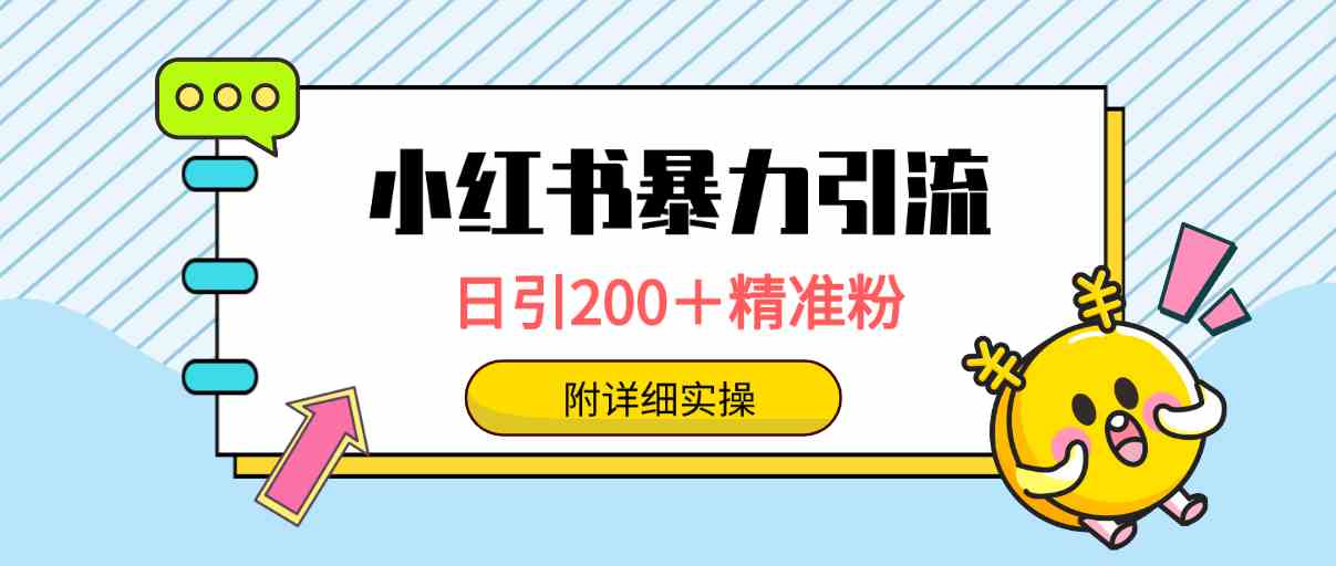 （9582期）小红书暴力引流大法，日引200＋精准粉，一键触达上万人，附详细实操-沐羽项目网
