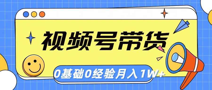 （10723期）视频号轻创业带货，零基础，零经验，月入1w+-沐羽项目网