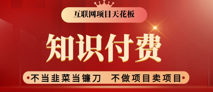 2024互联网项目天花板，新手小白也可以通过知识付费月入10W，实现财富自由-沐羽项目网