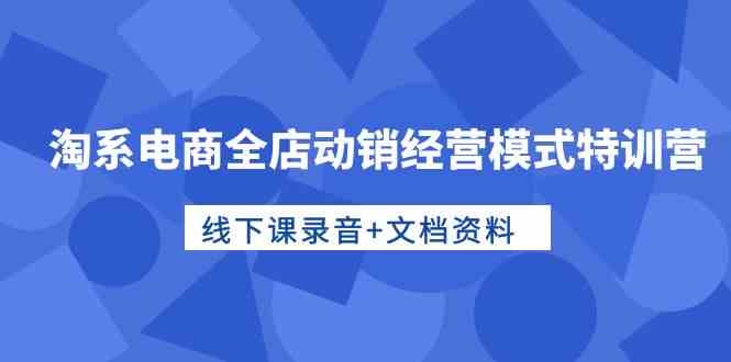 淘系电商全店动销经营模式特训营，线下课录音+文档资料-沐羽项目网