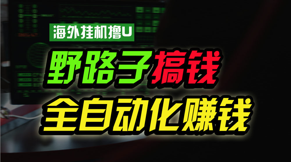 海外挂机撸U新平台，日赚15美元，全程无人值守，可批量放大，工作室内部项目！-沐羽项目网