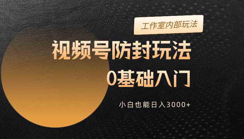（10107期）2024视频号升级防封玩法，零基础入门，小白也能日入3000+-沐羽项目网