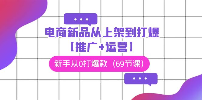 电商新品从上架到打爆【推广+运营】，新手从0打爆款（69节课）-沐羽项目网