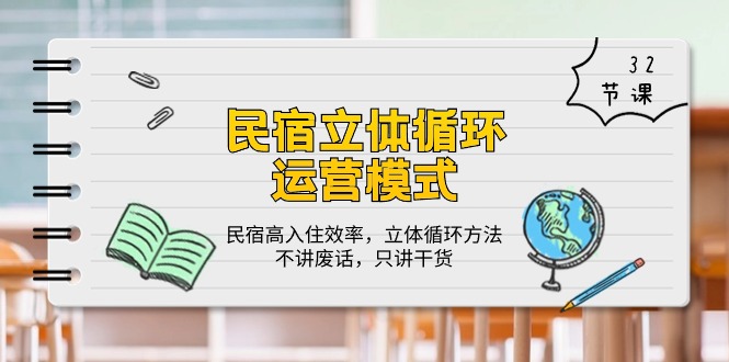 民宿立体循环运营模式：民宿高入住效率，立体循环方法，只讲干货（32节）-沐羽项目网