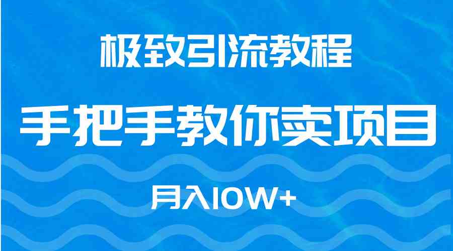 （9265期）极致引流教程，手把手教你卖项目，月入10W+-沐羽项目网