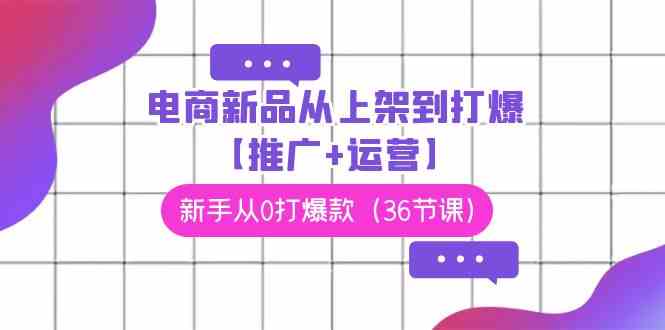 （9286期）电商 新品从上架到打爆【推广+运营】，新手从0打爆款（36节课）-沐羽项目网