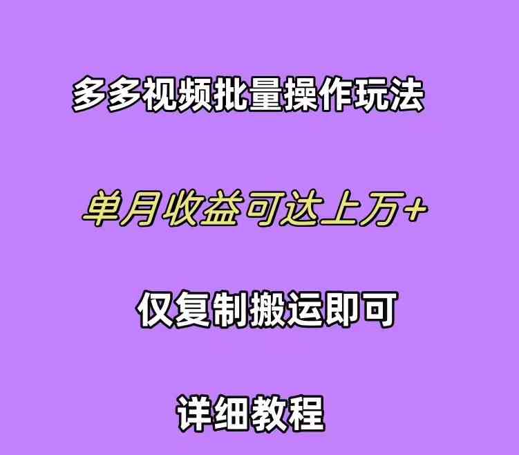 （10029期）拼多多视频带货快速过爆款选品教程 每天轻轻松松赚取三位数佣金 小白必…-沐羽项目网