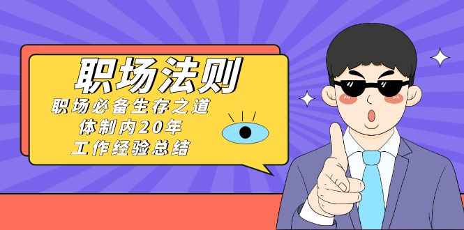 《职场 法则》职场必备生存之道，体制内20年 工作经验总结（17节课）-沐羽项目网