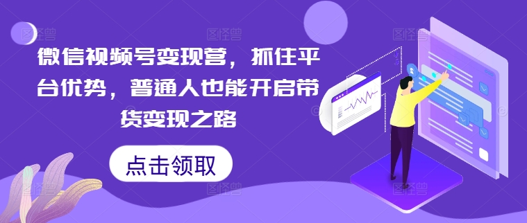 微信视频号变现营，抓住平台优势，普通人也能开启带货变现之路-沐羽项目网
