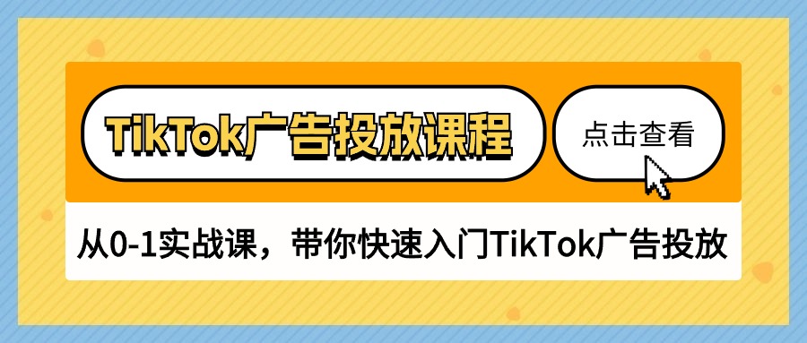 （10731期）TikTok广告投放课程，从0-1实战课，带你快速入门TikTok广告投放（30节课）-沐羽项目网