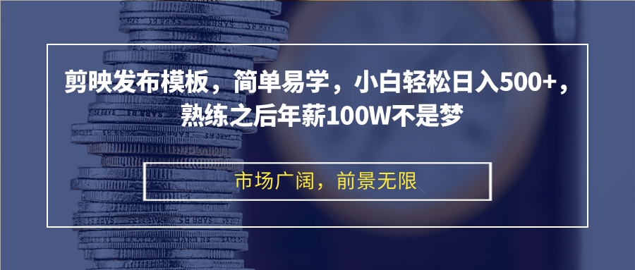 （12973期）剪映发布模板，简单易学，小白轻松日入500+，熟练之后年薪100W不是梦-沐羽项目网