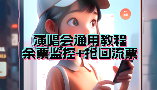 演唱会通用_余票监控+抢回流票（教程+软件）-沐羽项目网