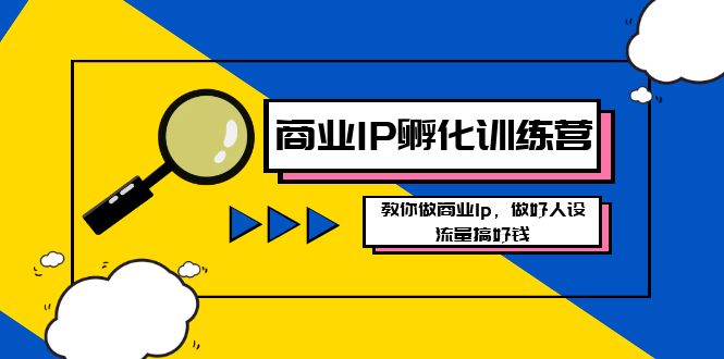 商业IP-孵化训练营新版，教你做商业Ip，做好人设，流量搞好钱-沐羽项目网
