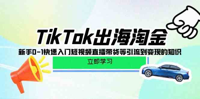 （10035期）TikTok-出海淘金，新手0-1快速入门短视频直播带货等引流到变现的知识-沐羽项目网
