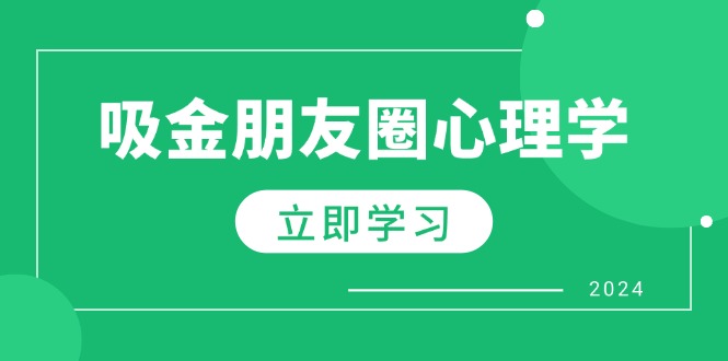 朋友圈吸金心理学：揭秘心理学原理，增加业绩，打造个人IP与行业权威-沐羽项目网