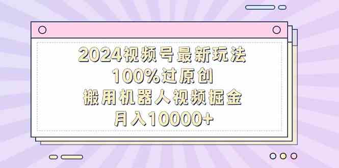 （9151期）2024视频号最新玩法，100%过原创，搬用机器人视频掘金，月入10000+-沐羽项目网