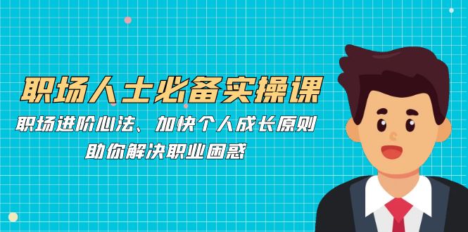 （12863期）职场人士必备实操课：职场进阶心法、加快个人成长原则，助你解决职业困惑-沐羽项目网