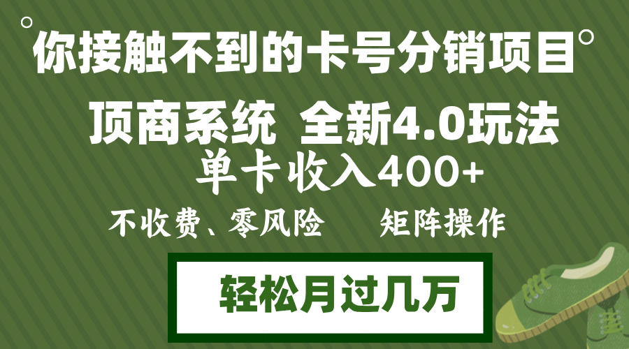 （12917期）年底卡号分销顶商系统4.0玩法，单卡收入400+，0门槛，无脑操作，矩阵操…-沐羽项目网