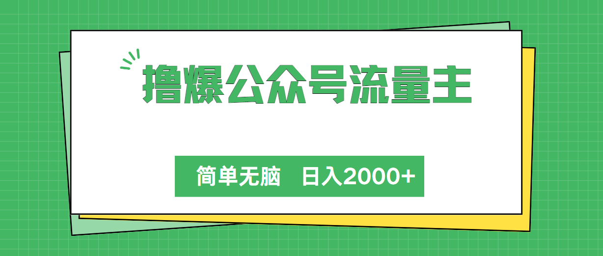 （10310期）撸爆公众号流量主，简单无脑，单日变现2000+-沐羽项目网