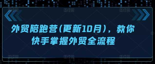 外贸陪跑营(更新10月)，教你快手掌握外贸全流程-沐羽项目网