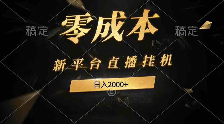 （9841期）新平台直播挂机最新玩法，0成本，不违规，日入2000+-沐羽项目网