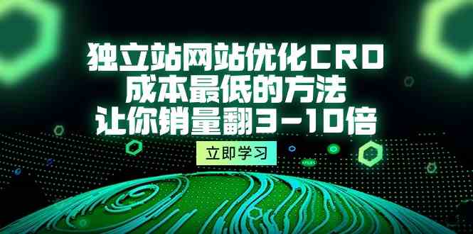 （10173期）独立站网站优化CRO，成本最低的方法，让你销量翻3-10倍（5节课）-沐羽项目网