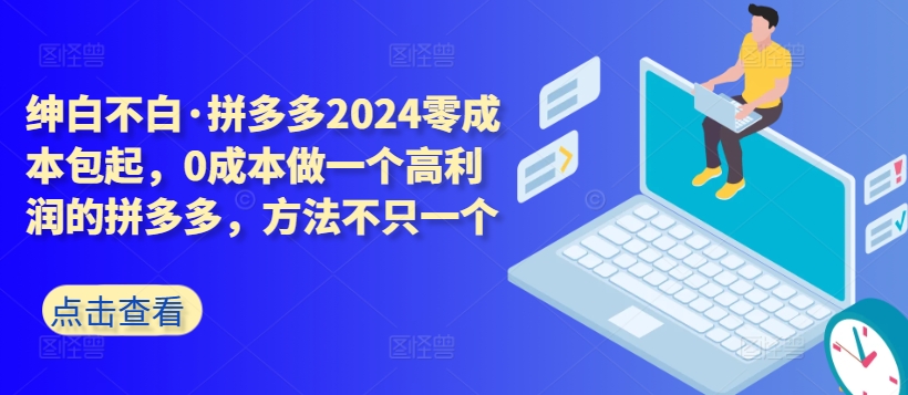 拼多多2024零成本包起，0成本做一个高利润的拼多多，方法不只一个-沐羽项目网