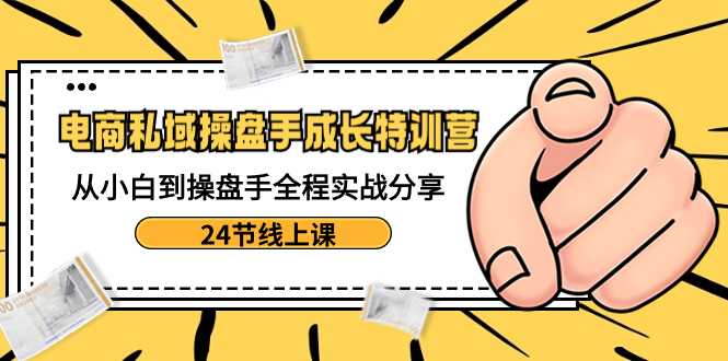 电商私域-操盘手成长特训营：从小白到操盘手全程实战分享-24节线上课-沐羽项目网