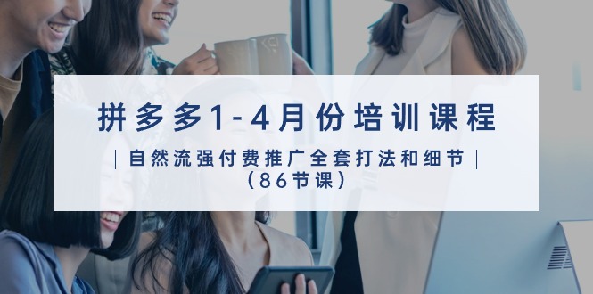 拼多多1-4月份培训课程，自然流强付费推广全套打法和细节（86节课）-沐羽项目网