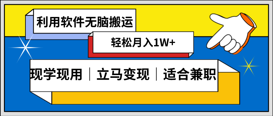 低密度新赛道 视频无脑搬 一天1000+几分钟一条原创视频 零成本零门槛超简单-沐羽项目网