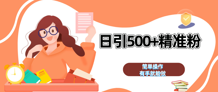 日引500+精准粉  简单操作 有手就能做-沐羽项目网