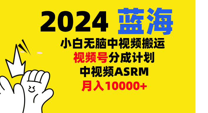小白无脑复制-中视频视频号-分成计中视频ASRM-沐羽项目网