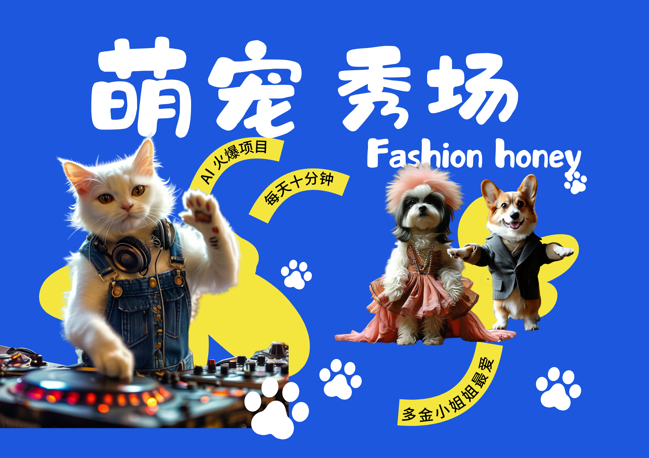 酷飒动物跳舞走秀  时尚喵FASHION汪 多金小姐姐最爱的 轻松月入破万-沐羽项目网