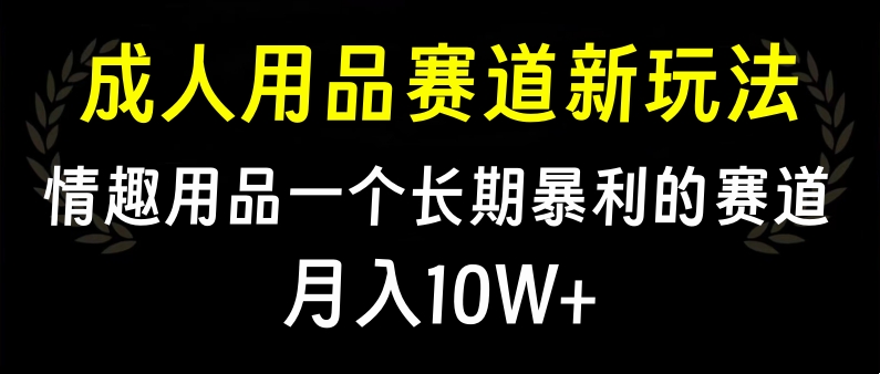 大人用品赛道新玩法，情趣用品一个长期暴利的赛道，月入10W+-沐羽项目网